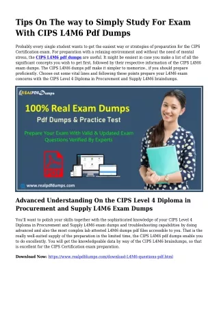 Sustainable L4M6 Dumps Pdf For Wonderful Consequence
