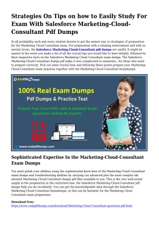 Marketing-Cloud-Consultant PDF Dumps To Take care of Preparing Troubles