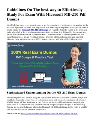 Polish Your Abilities Along with the Aid Of MB-210 Pdf Dumps