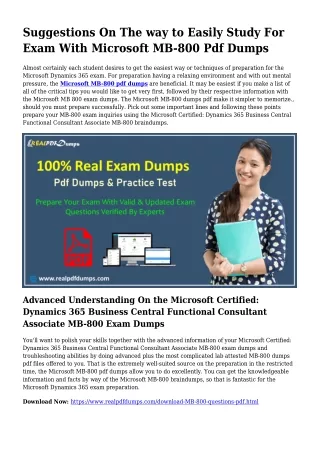 Sustainable MB-800 Dumps Pdf For Remarkable Final result