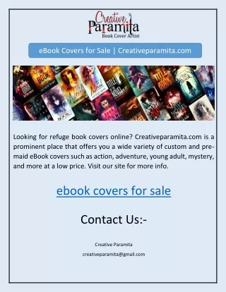 eBook Covers for Sale | Creativeparamita.com