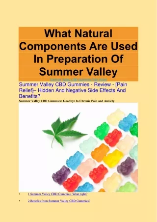 what natural components are used in preparation
