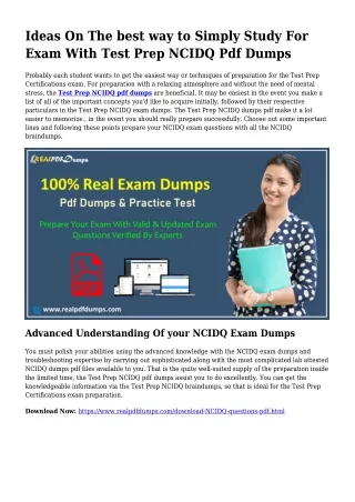 Feasible Your Preparation As a result of NCIDQ Pdf Dumps