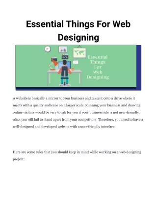 essential things for web designing