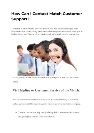 How can I contact match customer support