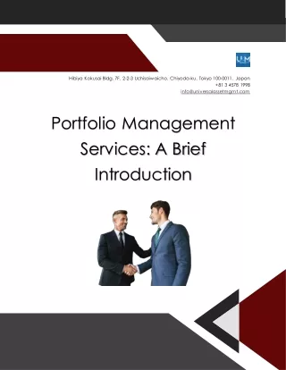 Portfolio Management Services A Brief Introduction