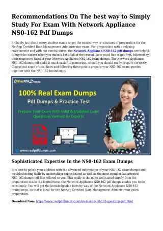 Practical Your Preparation Through NS0-162 Pdf Dumps