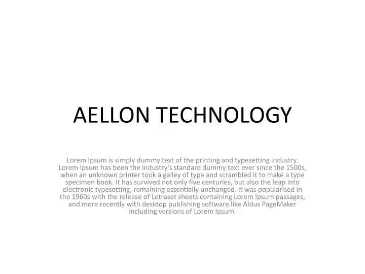 aellon technology
