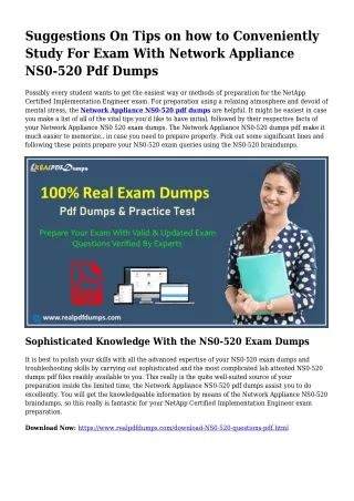 Sustainable NS0-520 Dumps Pdf For Astounding End result