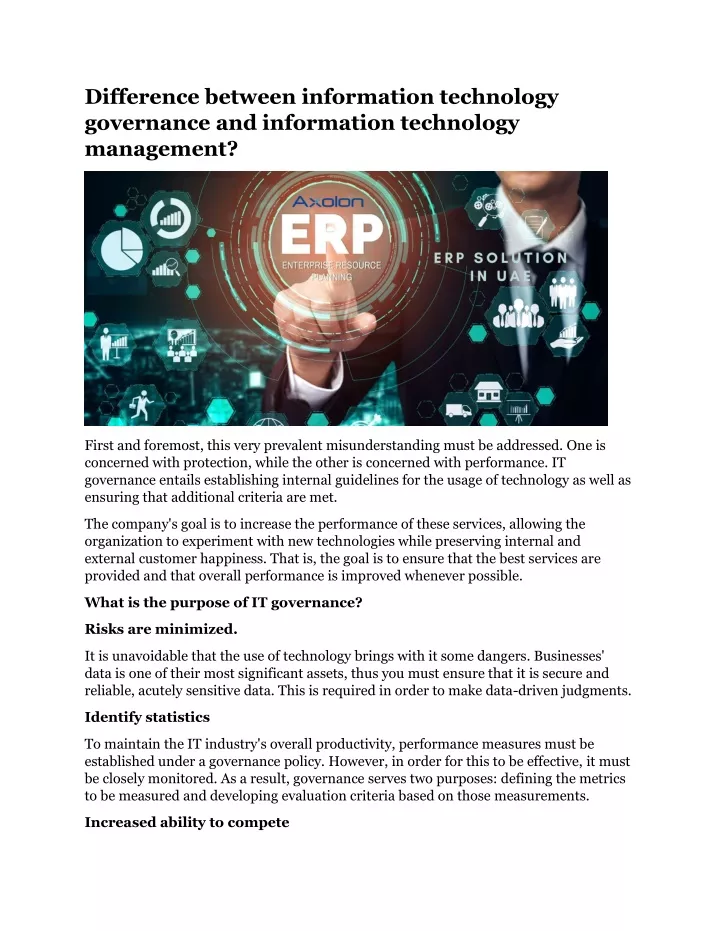 difference between information technology