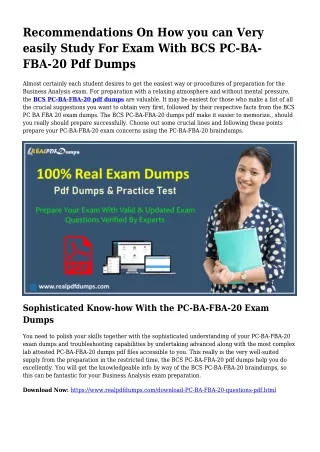 PC-BA-FBA-20 Pdf Dumps The Logical Preparing Source