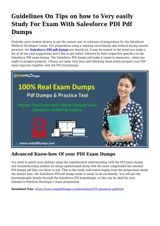 Sustainable PDI Dumps Pdf For Wonderful Result
