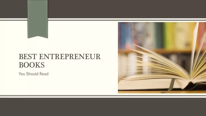 best entrepreneur books