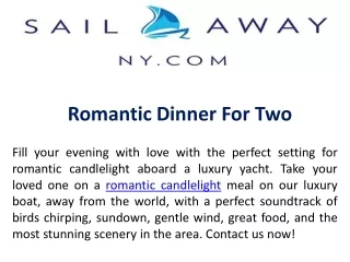 romantic dinner for two