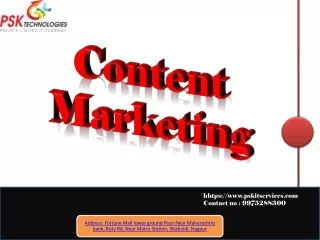 PPT of What is the Content Marketing - PSK Technologies Pvt. Ltd. It Company