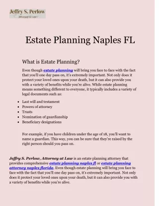 Estate Planning Naples FL