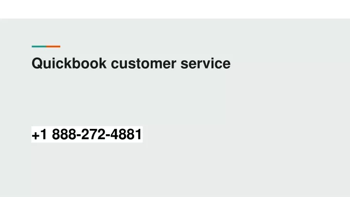 quickbook customer service