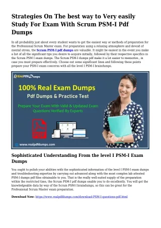 PSM-I PDF Dumps To Take care of Preparation Issues