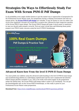 PSM-II Pdf Dumps The Logical Planning Supply