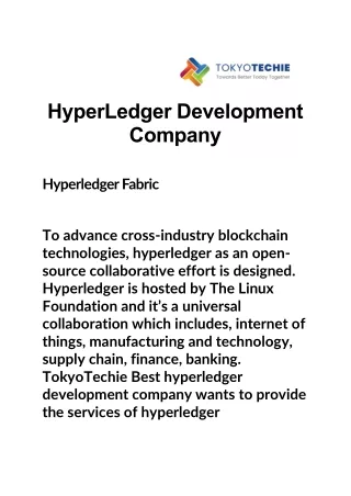 HyperLedger Development Company