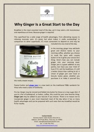why ginger is a great start to the day breakfast