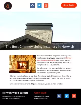 The Best Chimney Lining Installers in Norwich