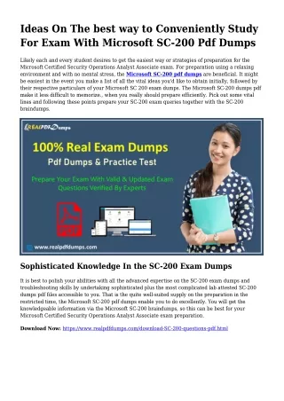 Feasible Your Preparation By means of SC-200 Pdf Dumps
