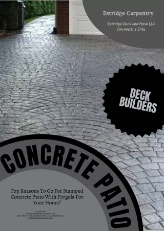 Reasons to Consider Stamped Concrete Patio With Pergola