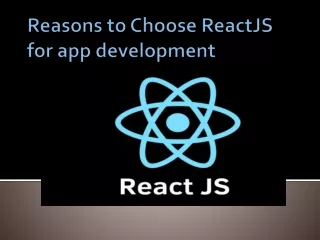 reasons to choose reactjs for app development