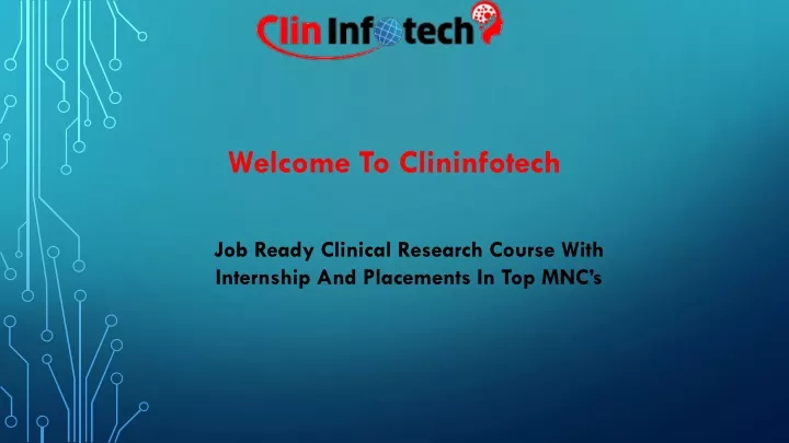welcome to clininfotech