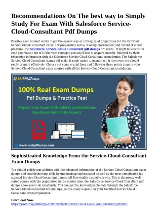 Polish Your Abilities Using the Assist Of Service-Cloud-Consultant Pdf Dumps