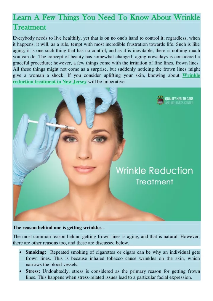 learn a few things you need to know about wrinkle