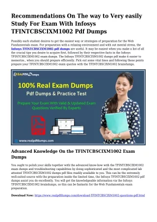 TFINTCBSCIXM1001 Pdf Dumps The Logical Preparation Supply