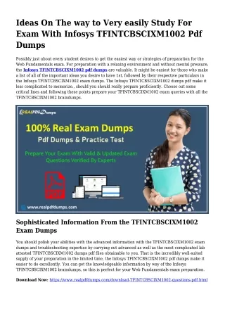 TFINTCBSCIXM1002 Pdf Dumps The Logical Preparation Supply