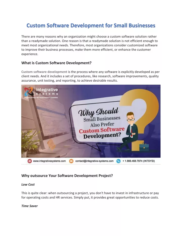 custom software development for small businesses