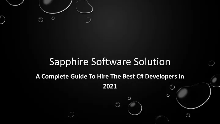 sapphire software solution