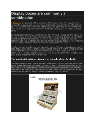 display boxes are commonly a combination