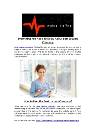 everything you need to know about best locums