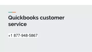 Quickbooks Customer Service  1 877-948-5867