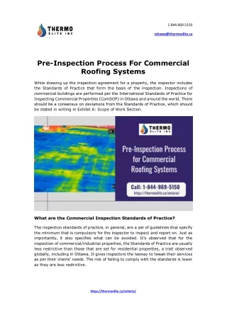 Pre-Inspection Process For Commercial Roofing Systems