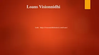 Loans VisionnidhiPPT