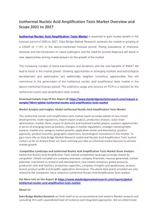 isothermal nucleic acid amplification tests