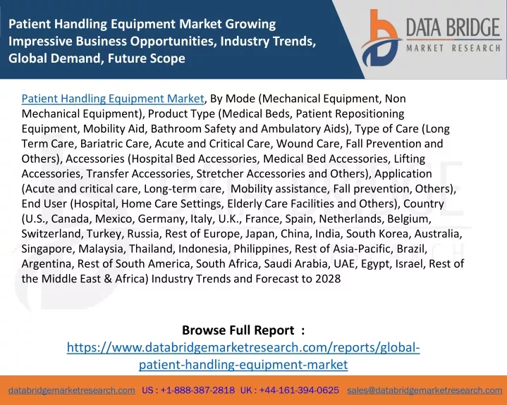 patient handling equipment market growing