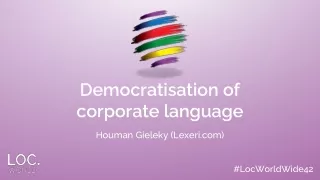 democratisation of corporate language