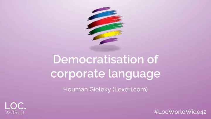 democratisation of corporate language