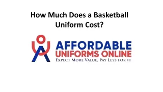 how much does a basketball uniform cost