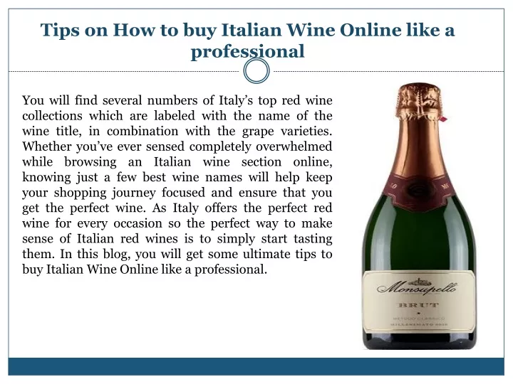 tips on how to buy italian wine online like a professional