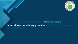 Maths tutoring kids