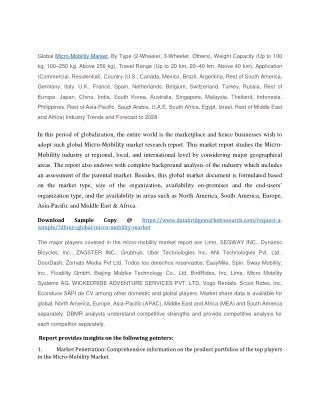 global micro mobility market by type 2 wheeler