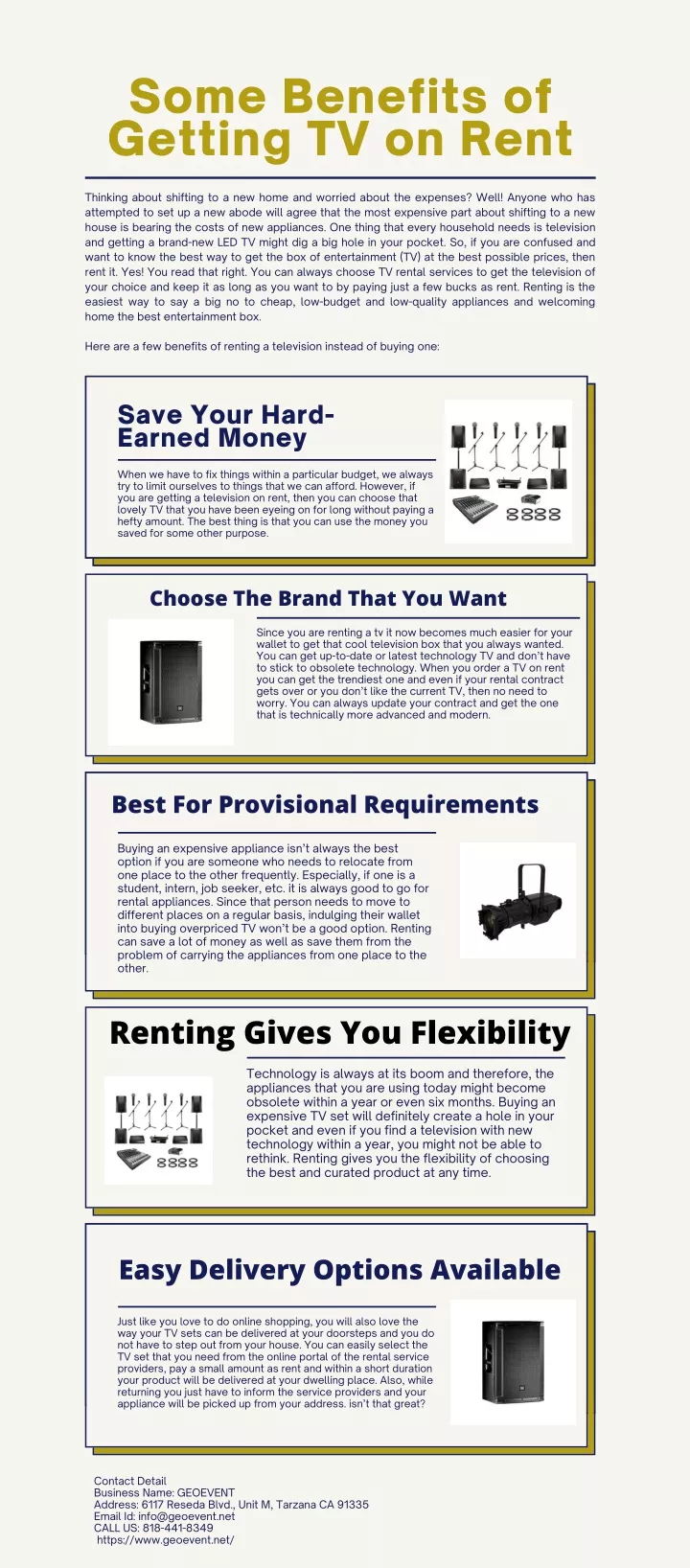 some benefits of getting tv on rent